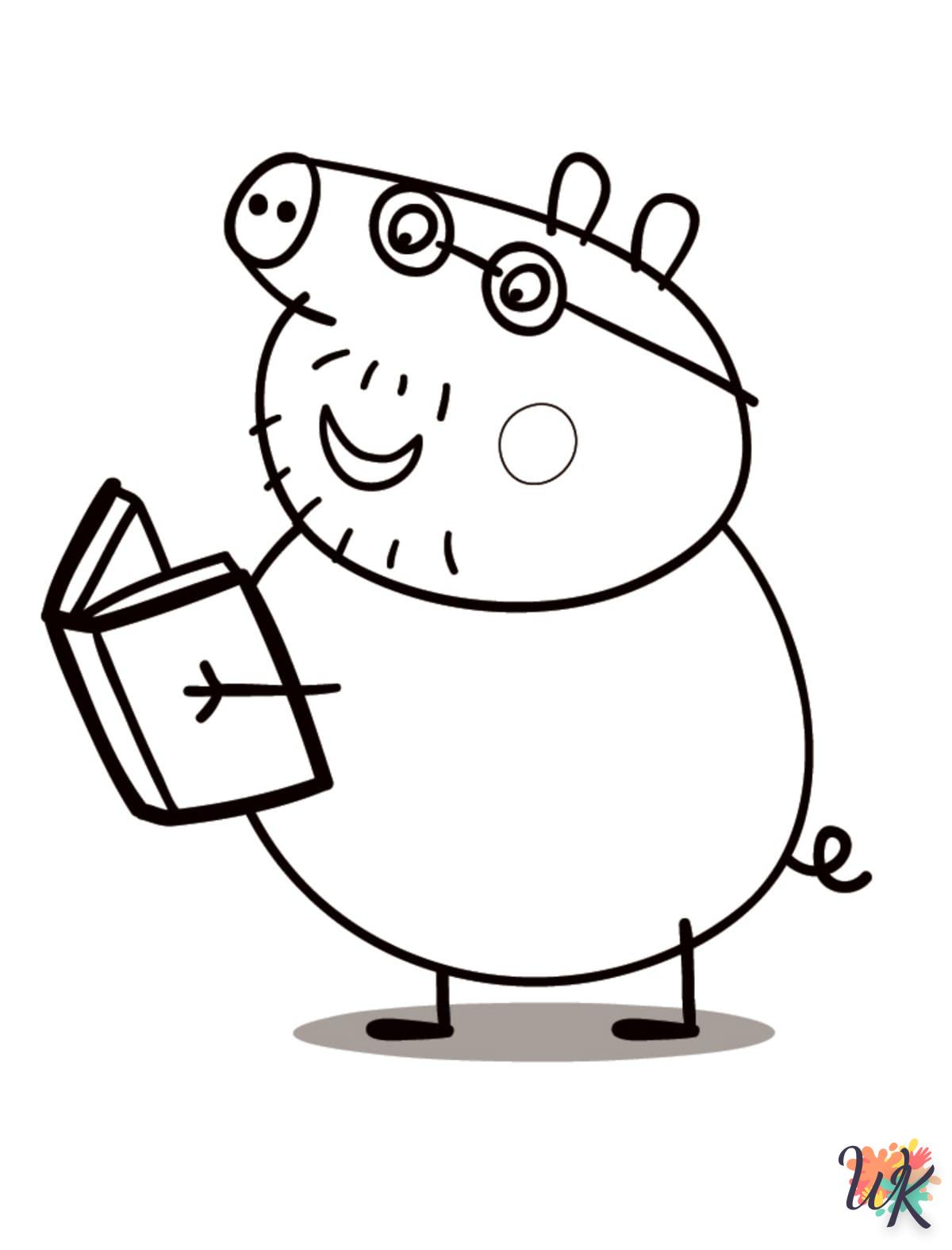 coloriage Peppa Pig  pour enfant a imprimer gratuit 2
