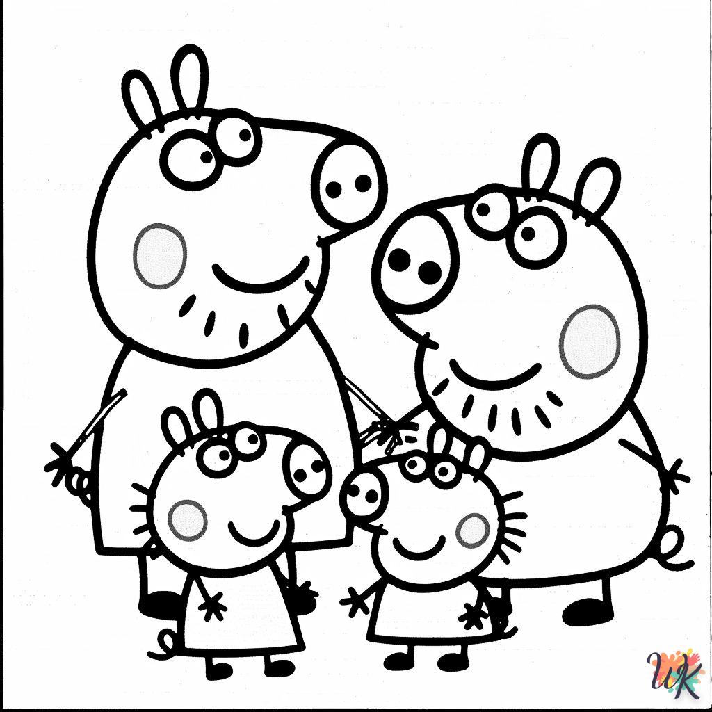 coloring Peppa Pig  to print for 6 year old child