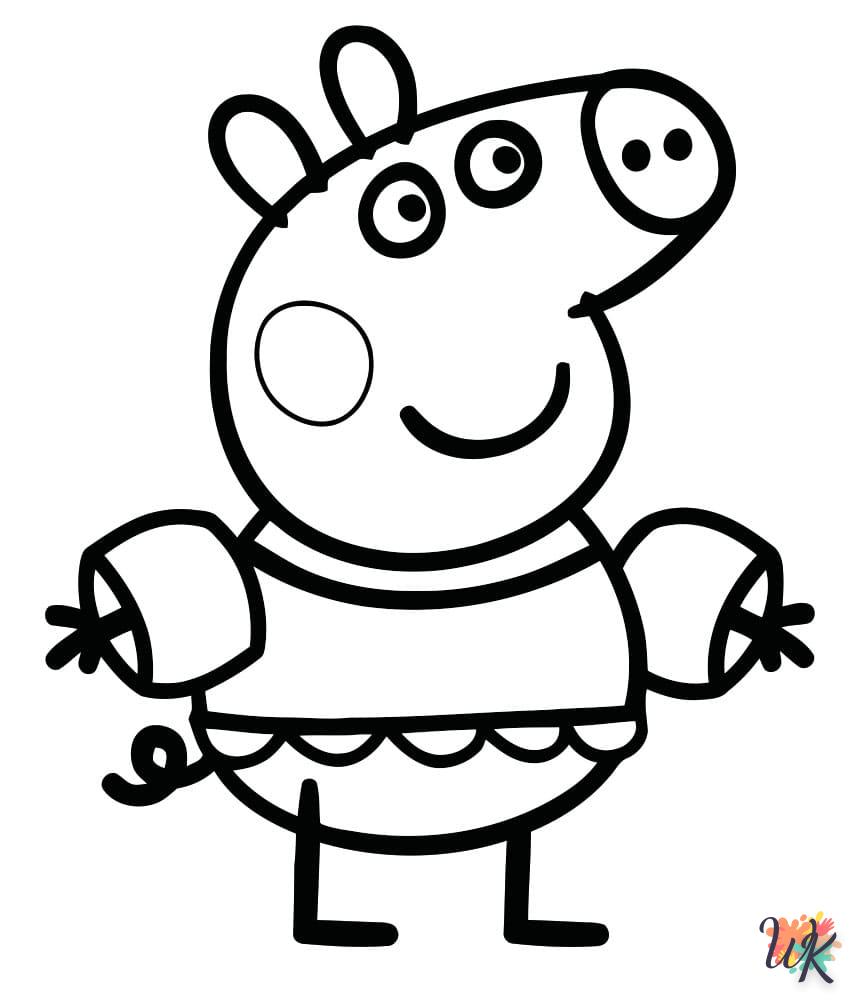 coloriage Peppa Pig  à imprimer pour enfant de 3 ans