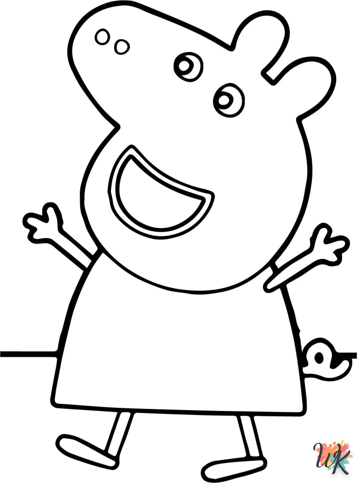 coloring Peppa Pig  to free online adult number
