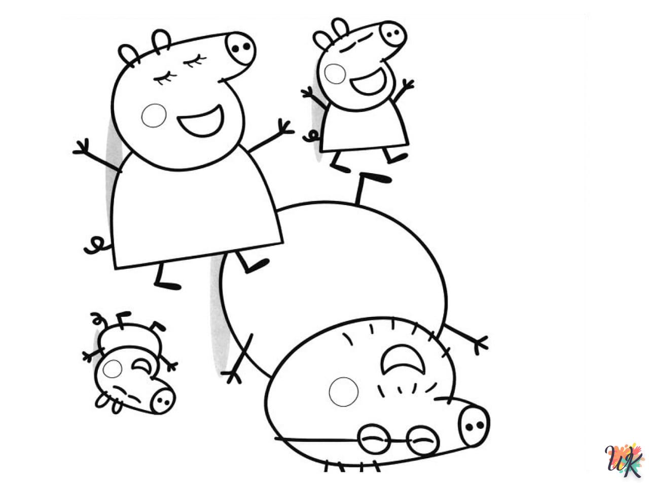 coloriage Peppa Pig  pour enfant de 5 ans 2