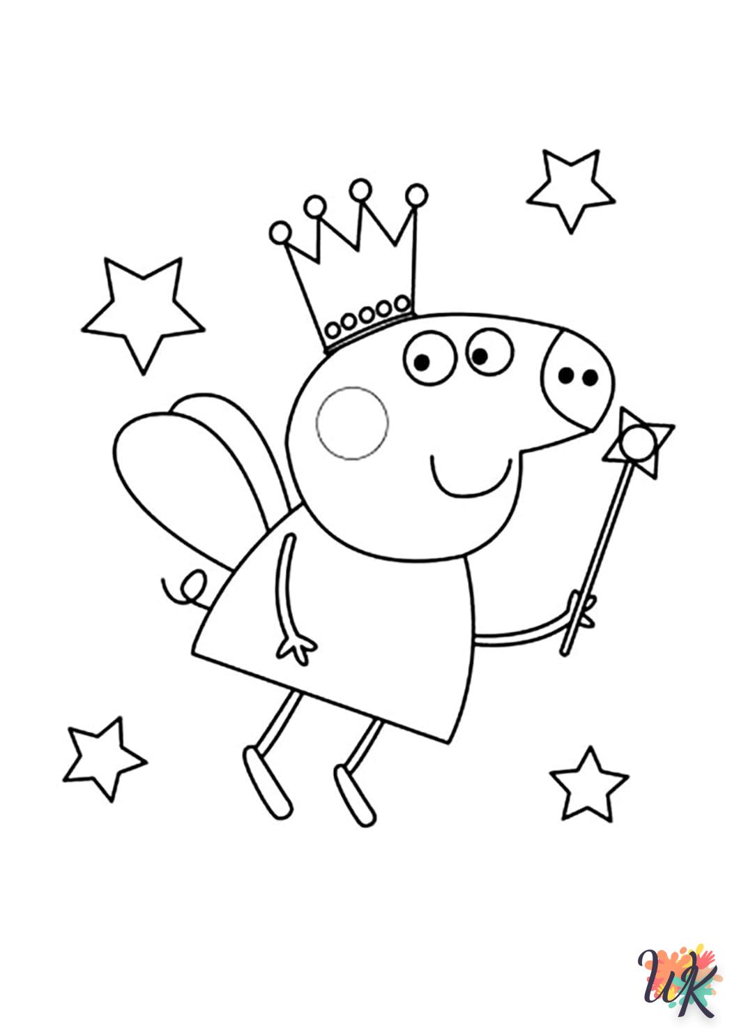 coloriage Peppa Pig  à imprimer pour enfant de 4 ans 1