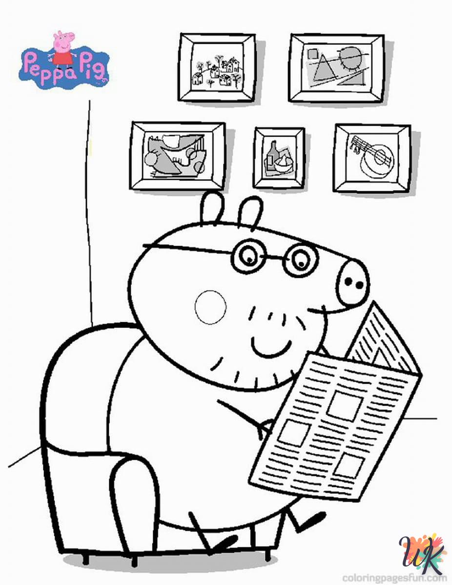 image de coloriage Peppa Pig  pour enfant