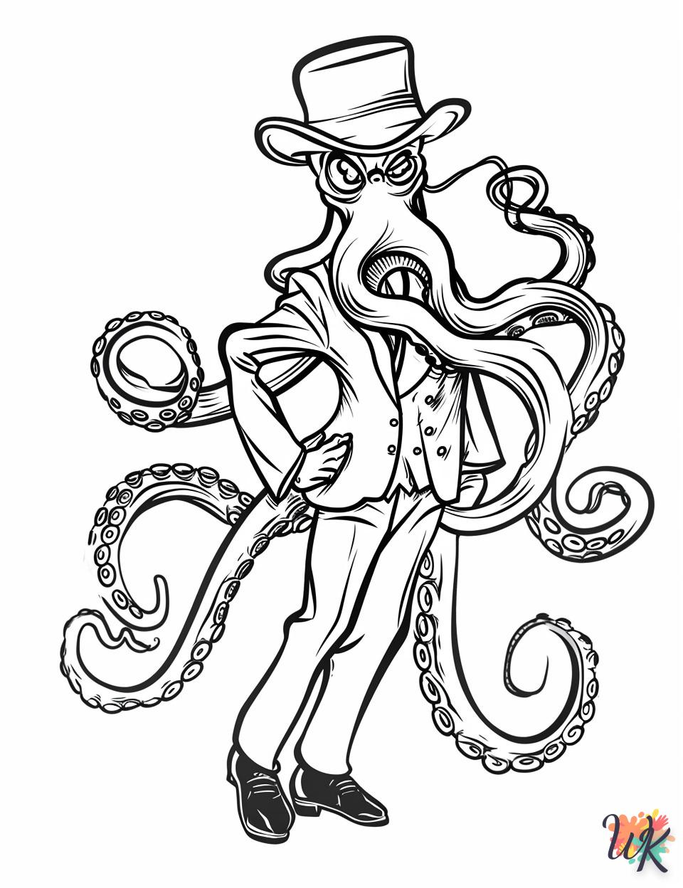 Free octopus coloring