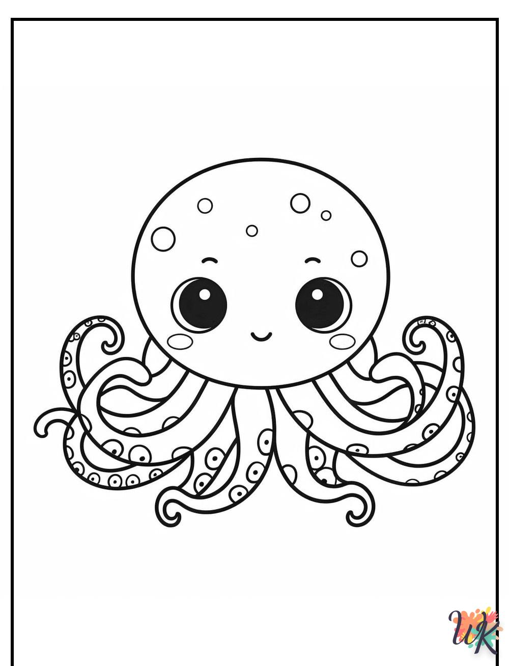 Octopus coloring to draw online