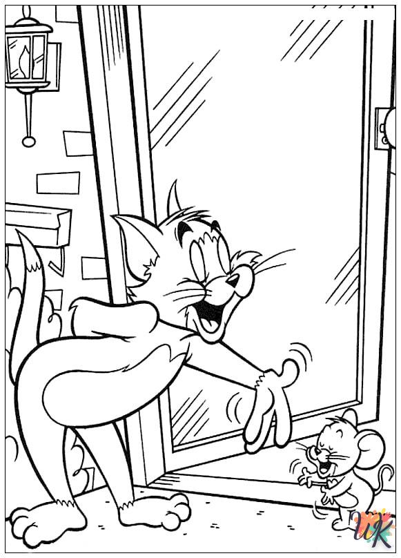 coloriage Tom et Jerry  pour enfant de 3 ans