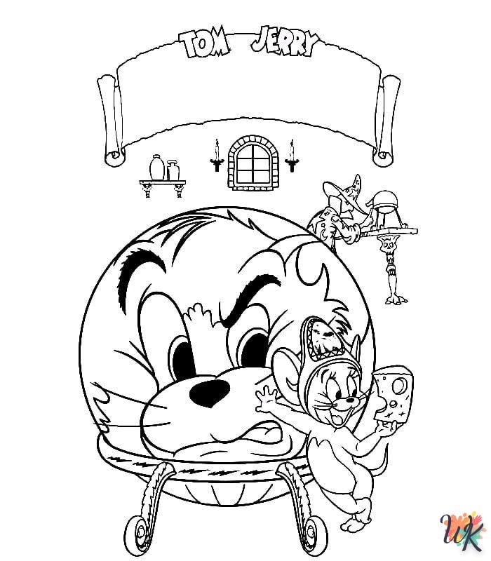 coloriage Tom et Jerry  à imprimer pdf gratuit 1