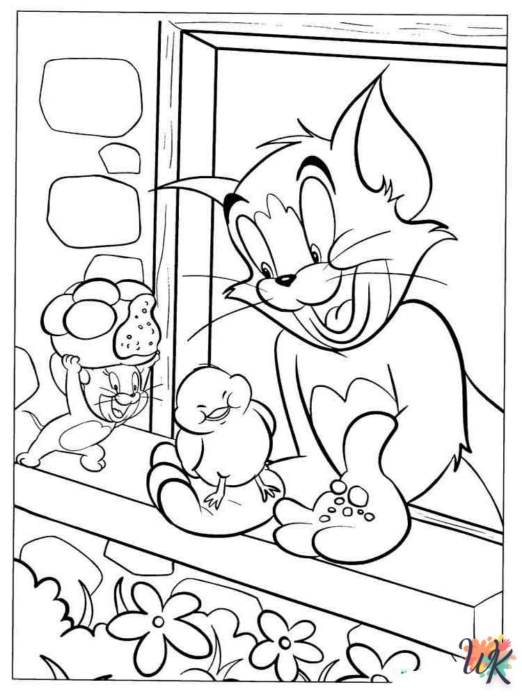 coloriage Tom et Jerry  enfant 3 ans a imprimer