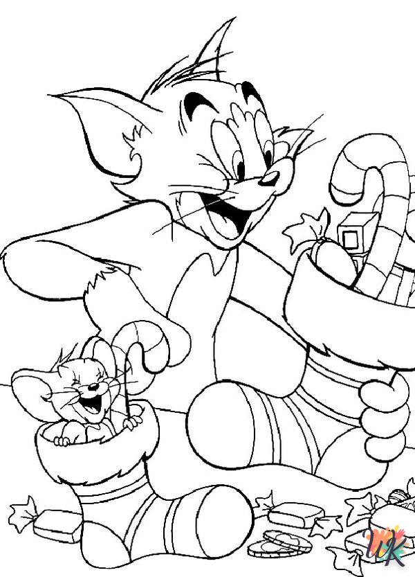 coloriage Tom et Jerry  à imprimer pour enfant de 6 ans