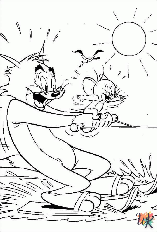 coloriage Tom et Jerry  à imprimer kawaii 1