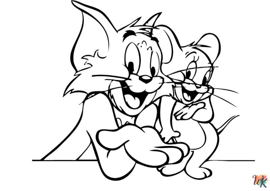 coloriage Tom et Jerry  à imprimer pour enfant de 6 ans
