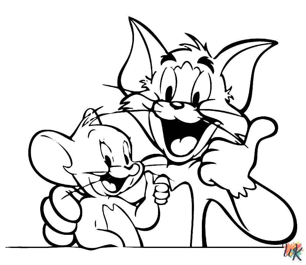 coloriage Tom et Jerry  educatif pour enfant