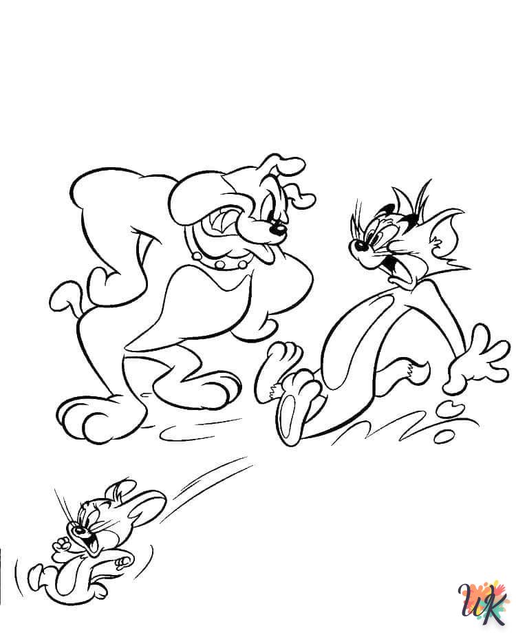 coloriage Tom et Jerry  a dessiner en ligne