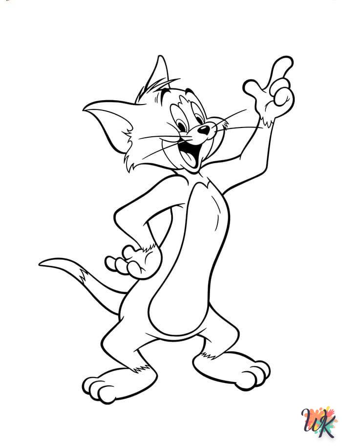 coloriage Tom et Jerry  à imprimer pour enfant de 10 ans