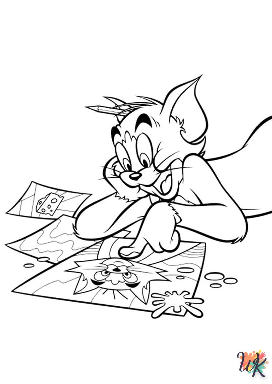 coloriage Tom et Jerry  à imprimer pour enfants