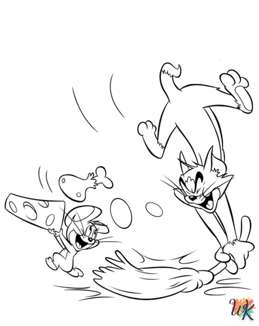 coloriage Tom et Jerry  enfant 2 ans a imprimer