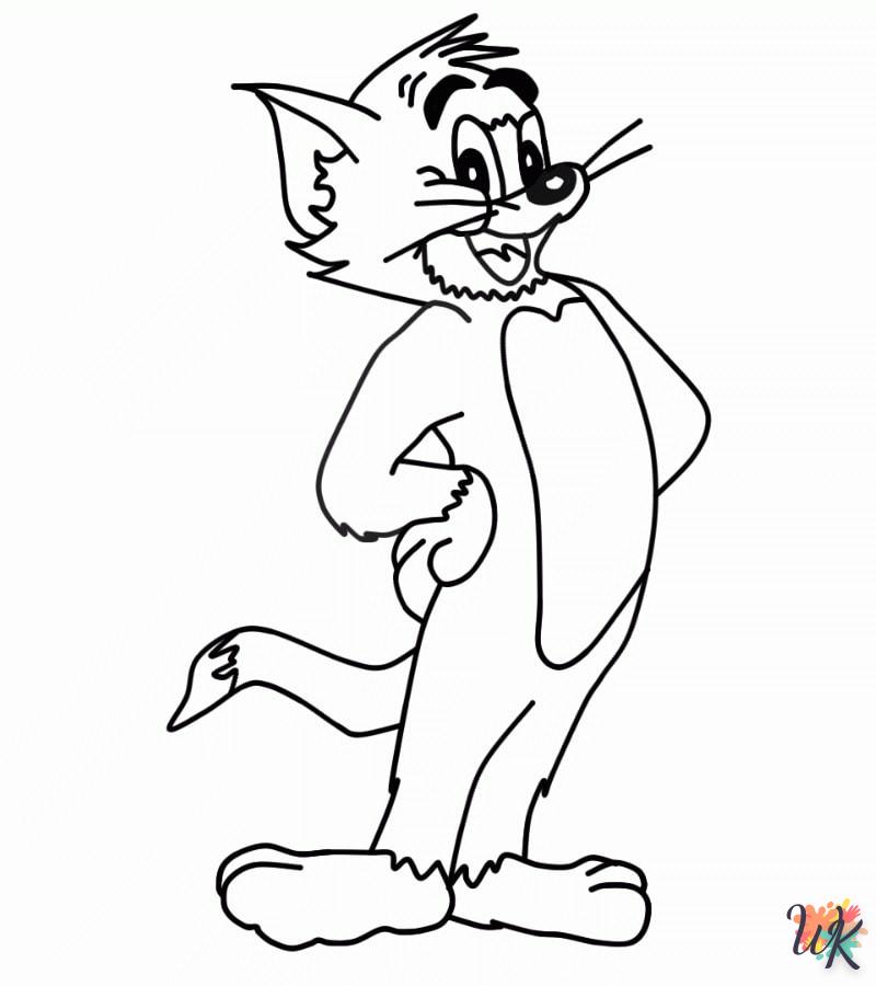 coloriage Tom et Jerry  enfant 8 ans a imprimer