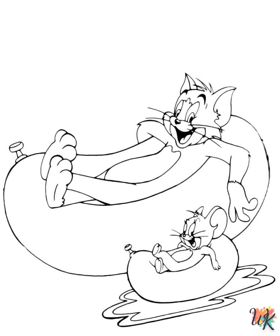 coloriage Tom et Jerry  enfant 7 ans a imprimer