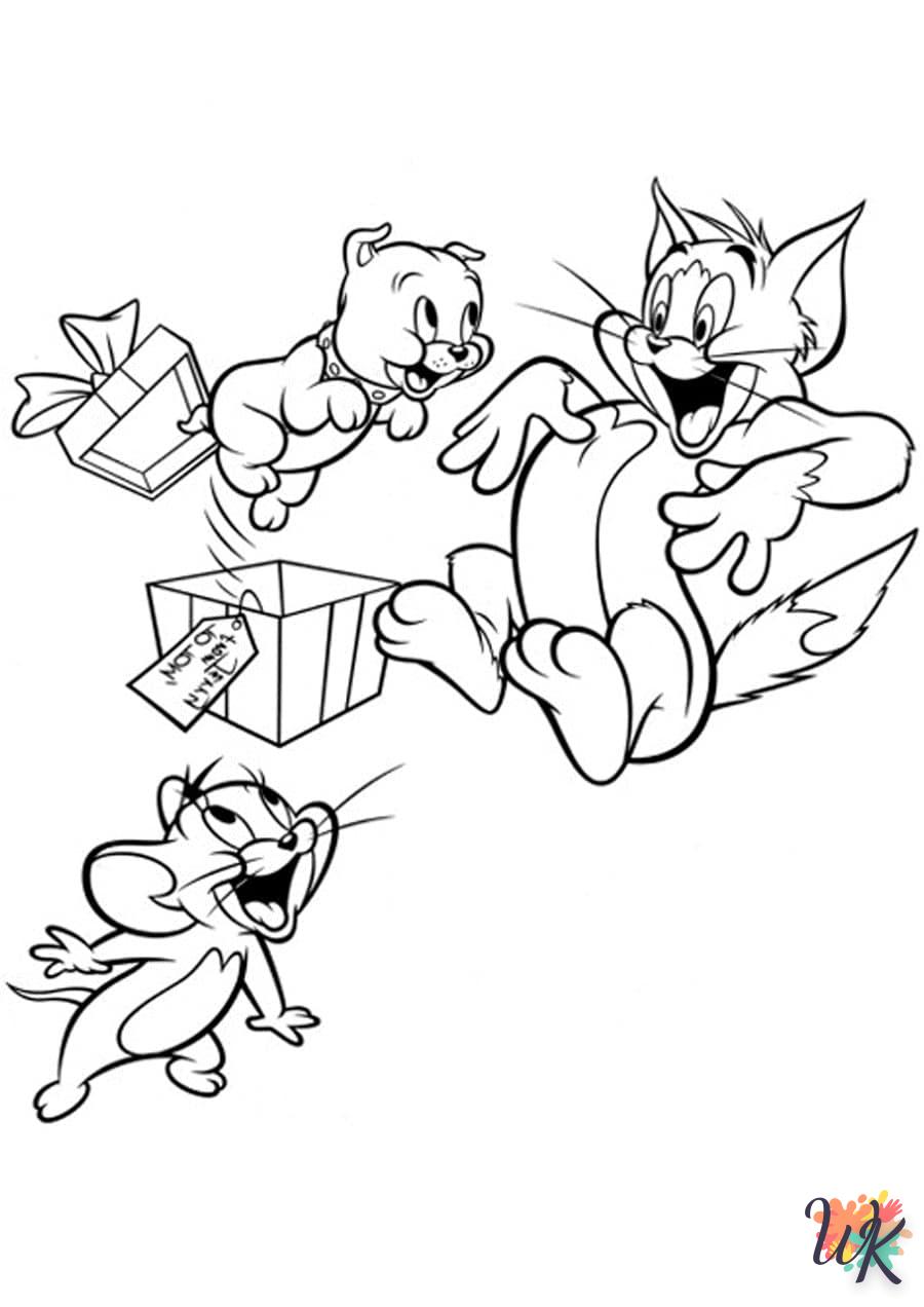coloriage Tom et Jerry  a imprimer pour enfant de 4 ans 1