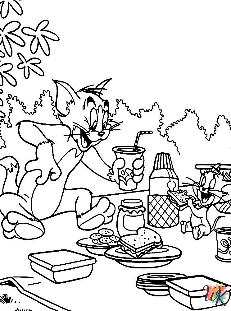 coloriage Tom et Jerry  à imprimer pour enfant de 7 ans 1