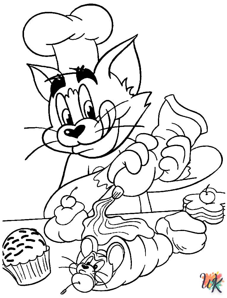 coloriage Tom et Jerry  enfant à imprimer pdf
