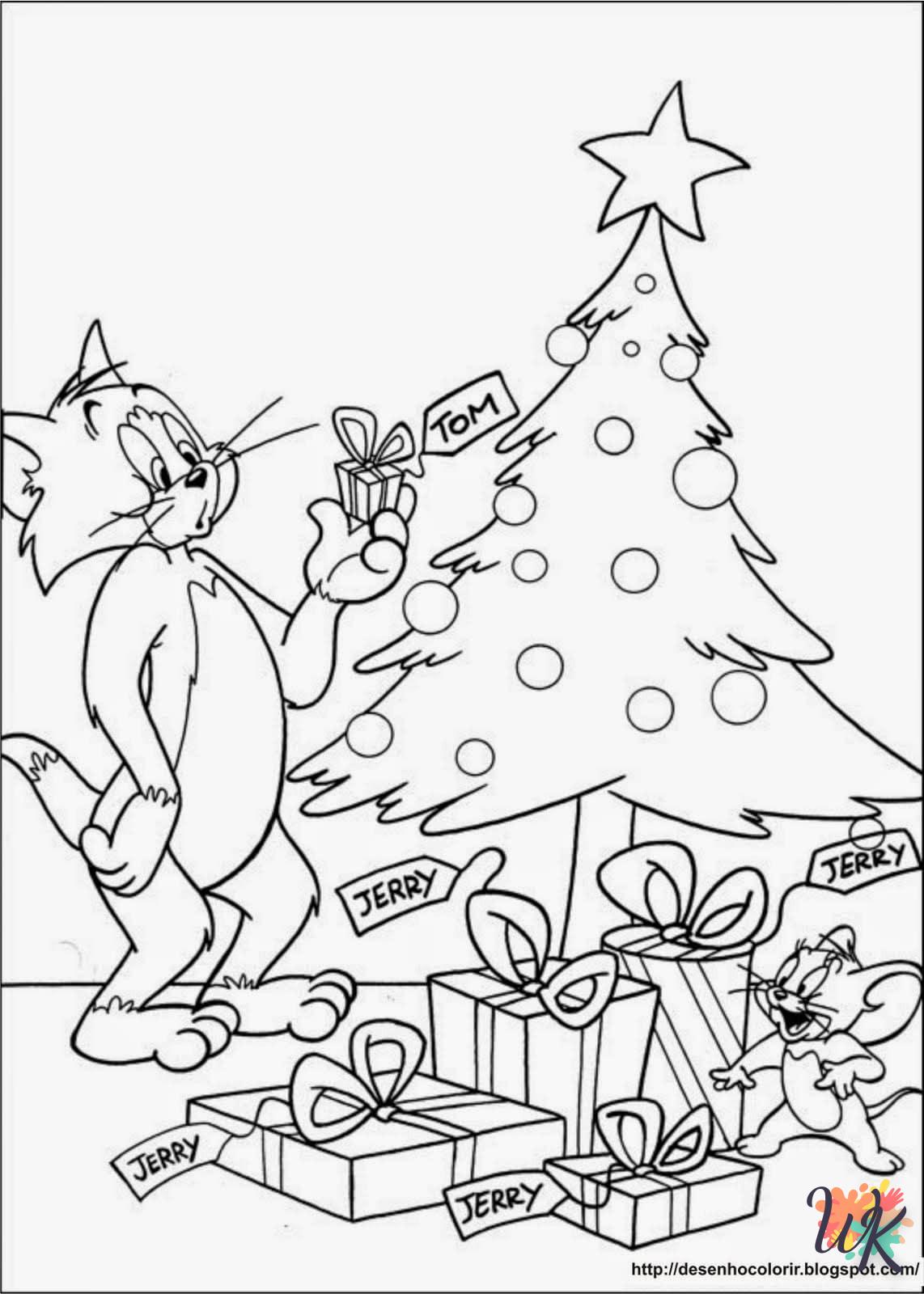 coloriage Tom et Jerry  et découpage à imprimer
