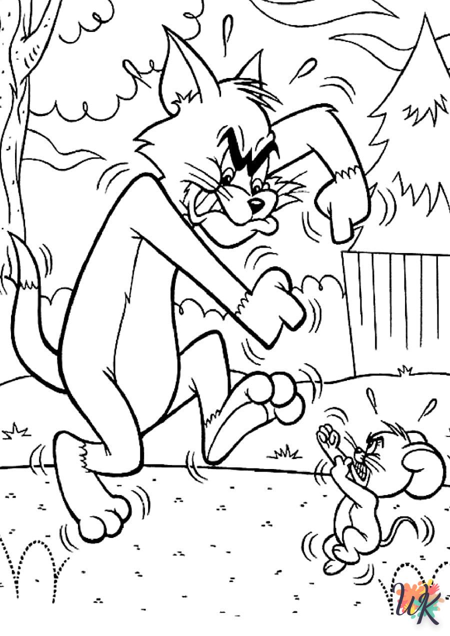 coloriage Tom et Jerry  educatif pour enfant 2