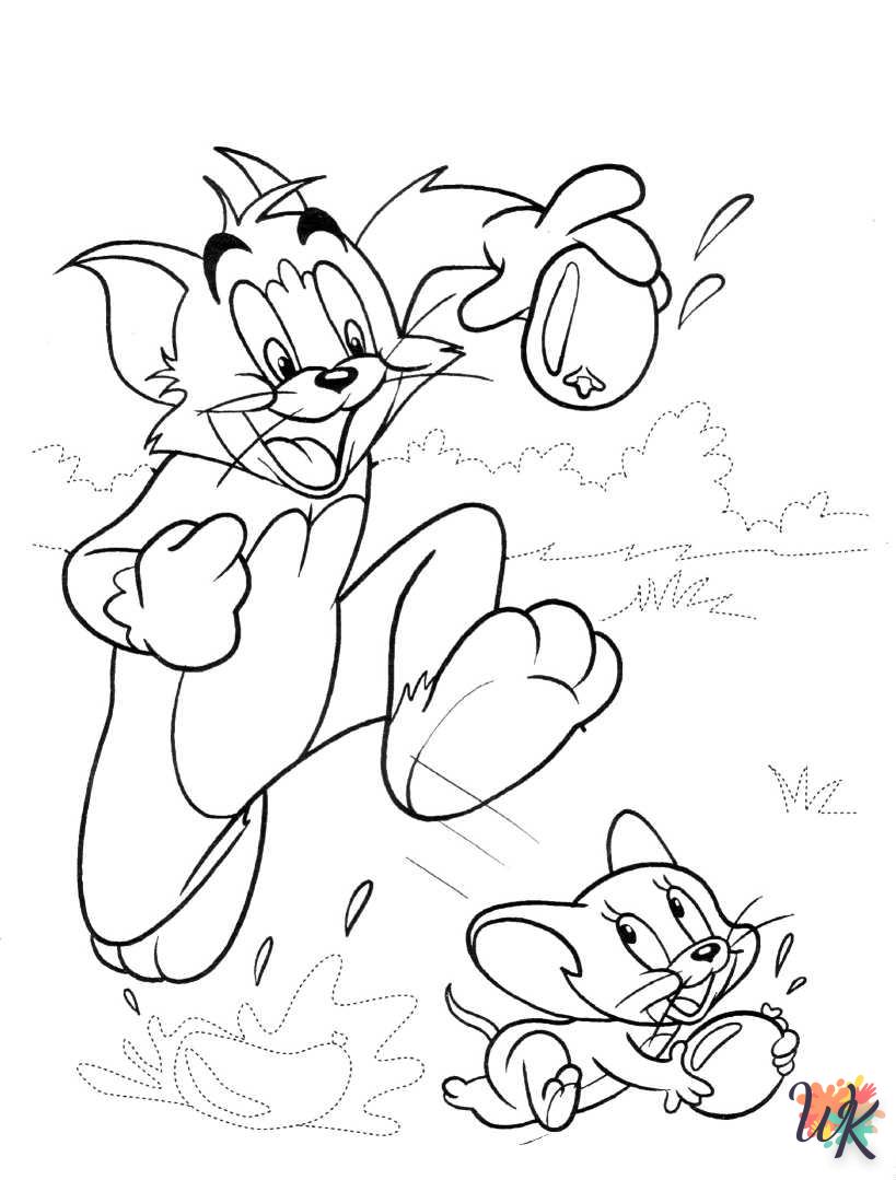 coloriage Tom et Jerry  à numéro adulte en ligne gratuit 1
