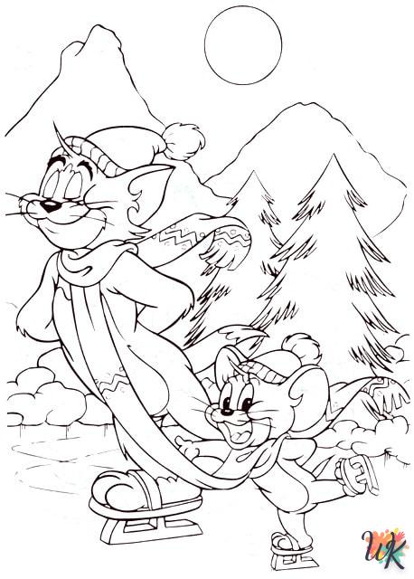 coloriage Tom et Jerry  pour enfant de 8 ans