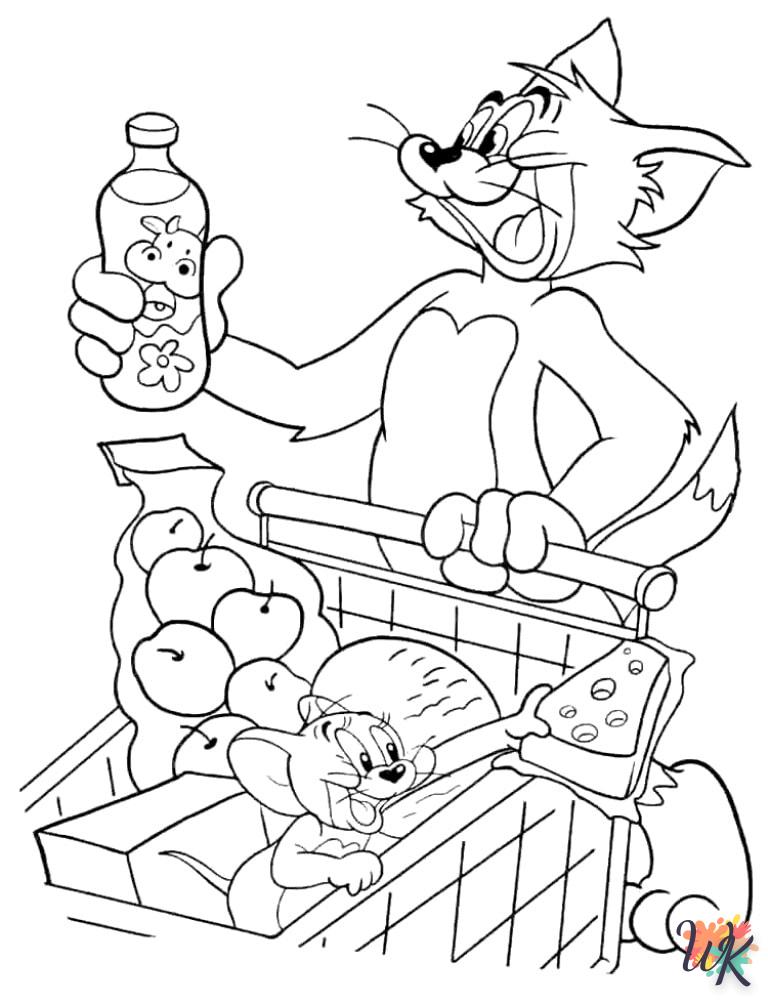 coloriage Tom et Jerry  bebe animaux a imprimer gratuit 3