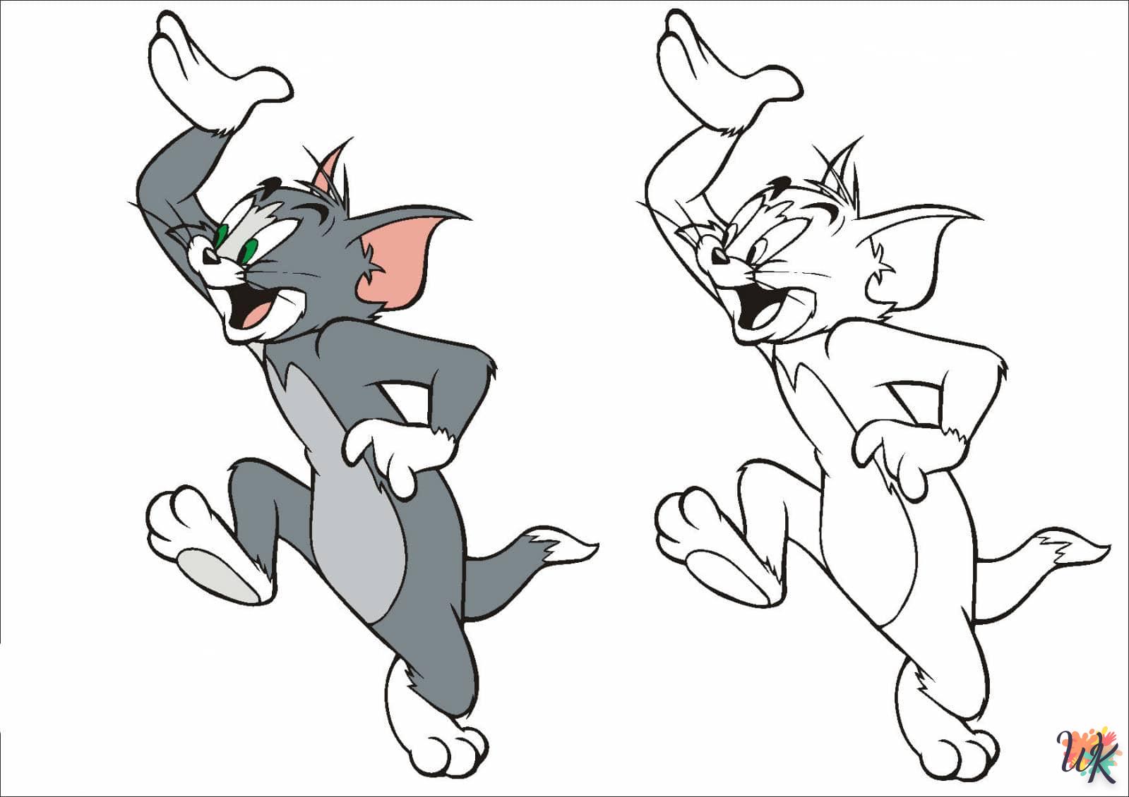 coloriage Tom et Jerry  pour enfant de 2 ans
