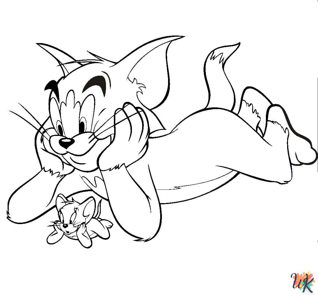 coloriage Tom et Jerry  à imprimer pour enfant de 10 ans 1