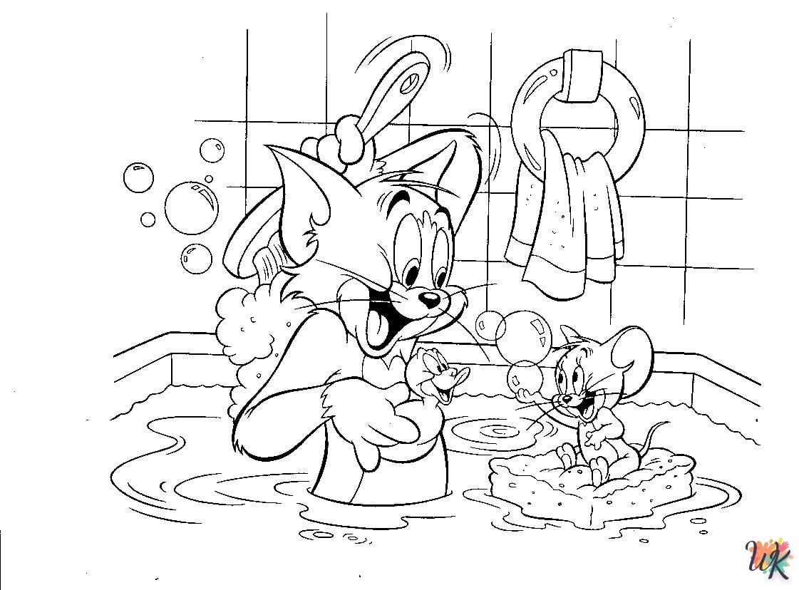 coloriage Tom et Jerry  à imprimer pour enfant de 8 ans 2