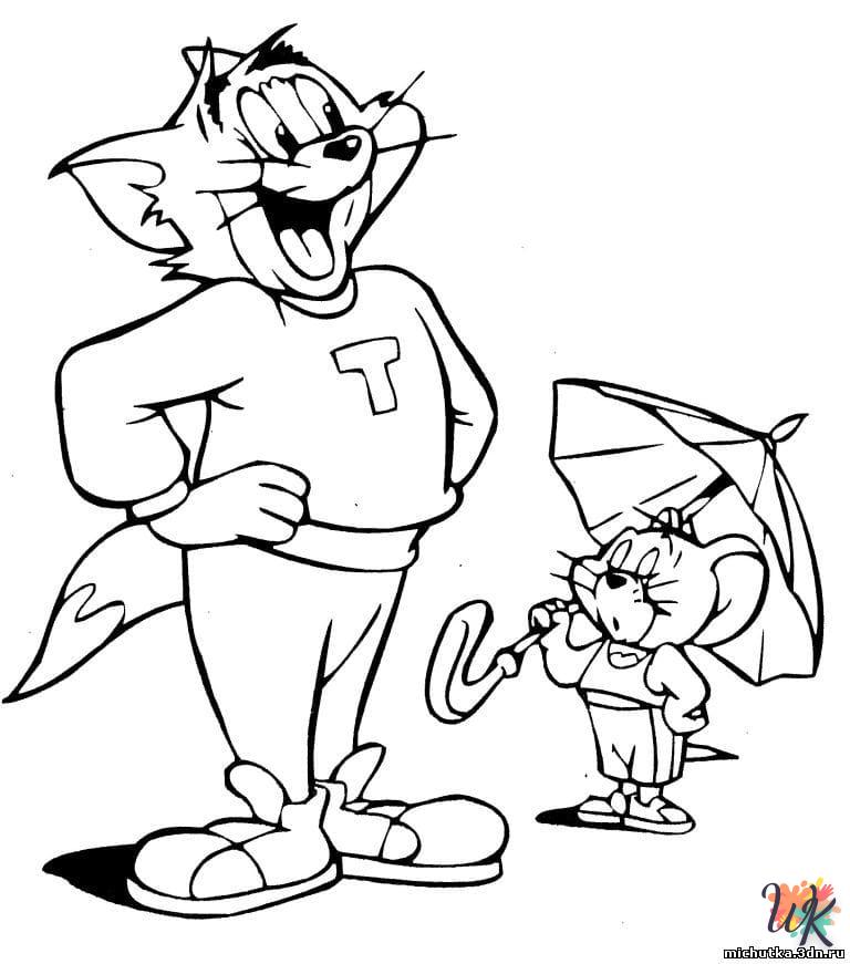 coloriage Tom et Jerry  pour enfant gratuit