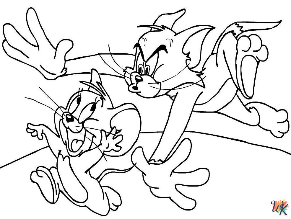 coloriage Tom et Jerry  à imprimer kawaii 2