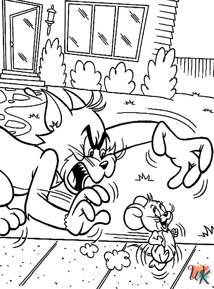 coloriage Tom et Jerry  et decoupage a imprimer gratuit 1