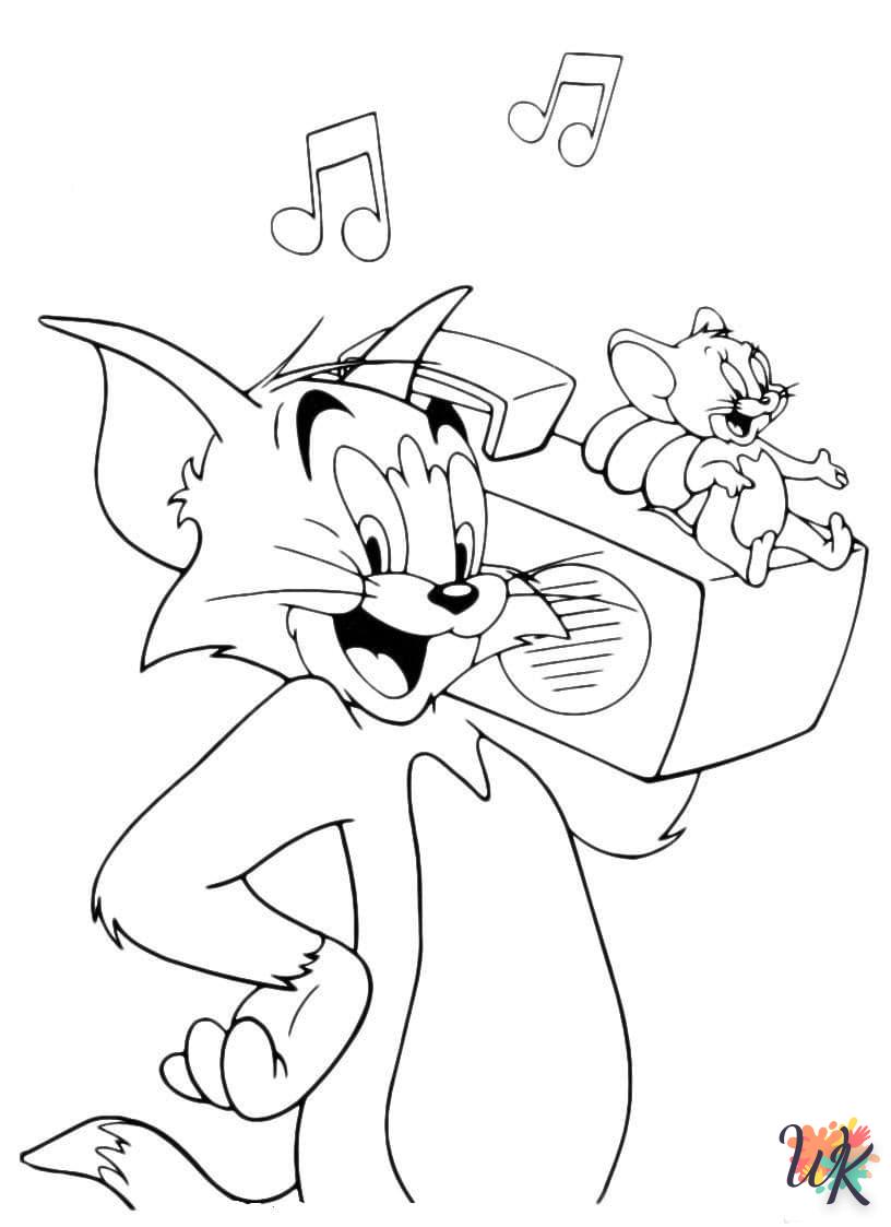 coloriage Tom et Jerry  pour enfants a imprimer gratuit