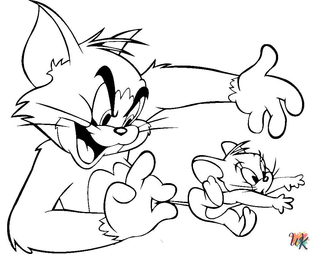 coloriage Tom et Jerry  bebe animaux a imprimer gratuit