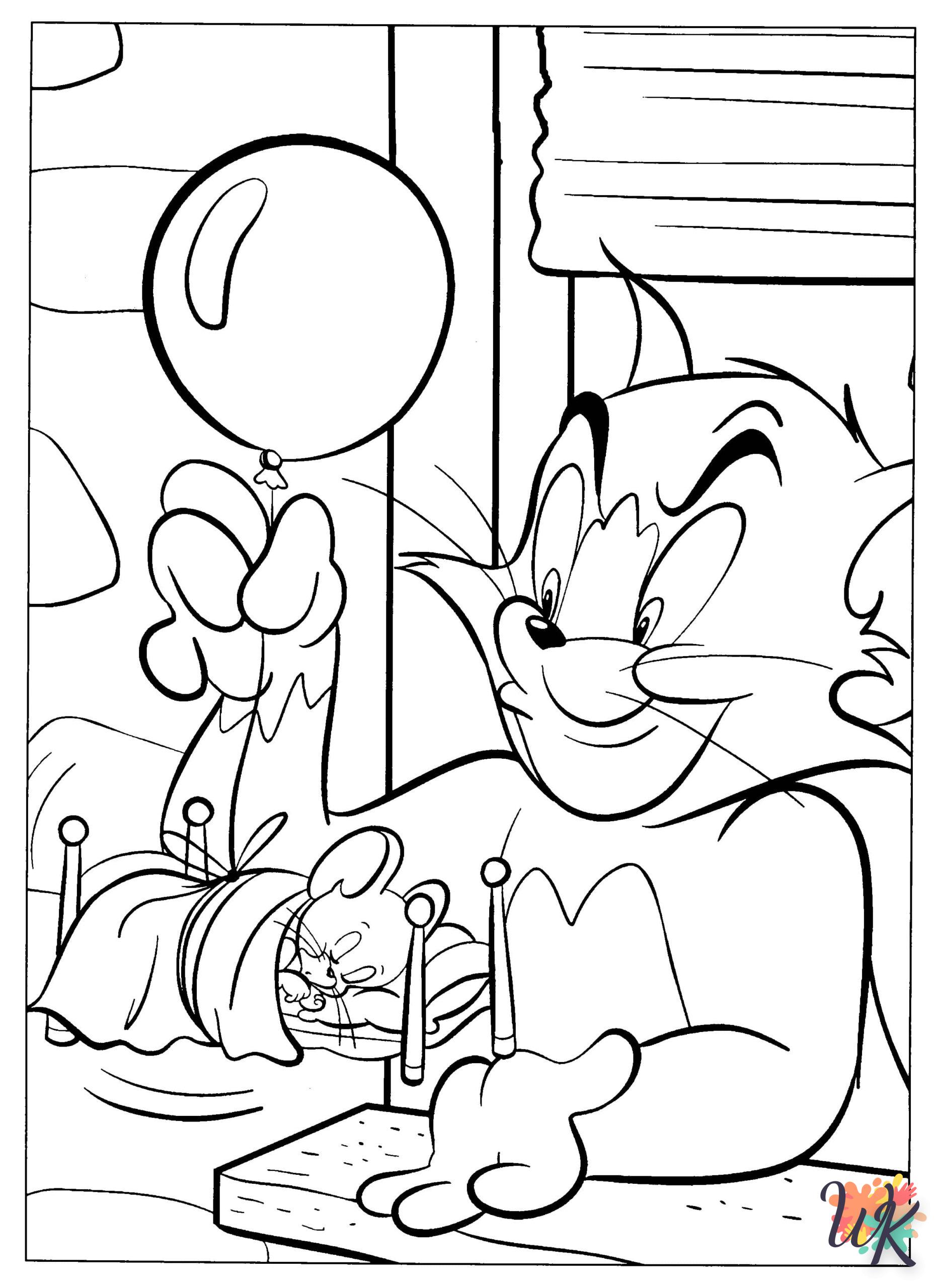coloriage Tom et Jerry  et decoupage a imprimer gratuit