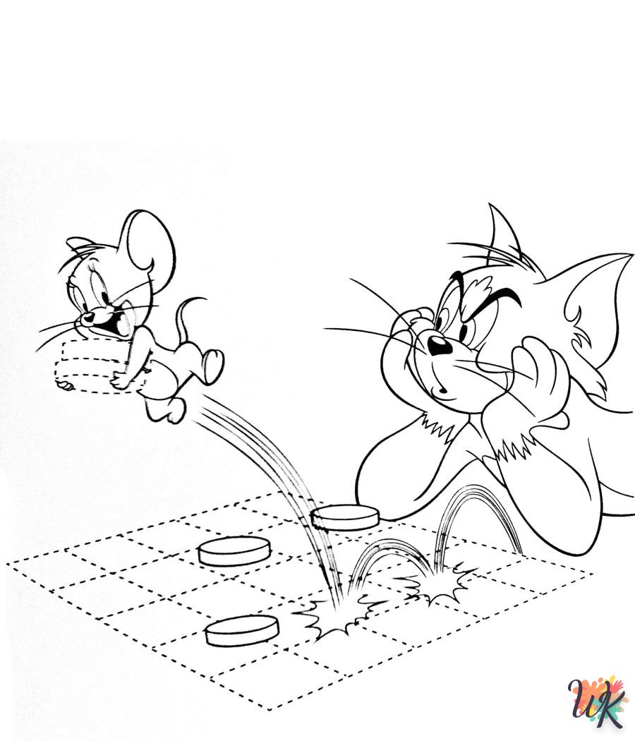 coloriage Tom et Jerry  gratuit à imprimer