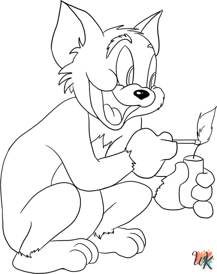 coloriage Tom et Jerry  enfant a imprimer