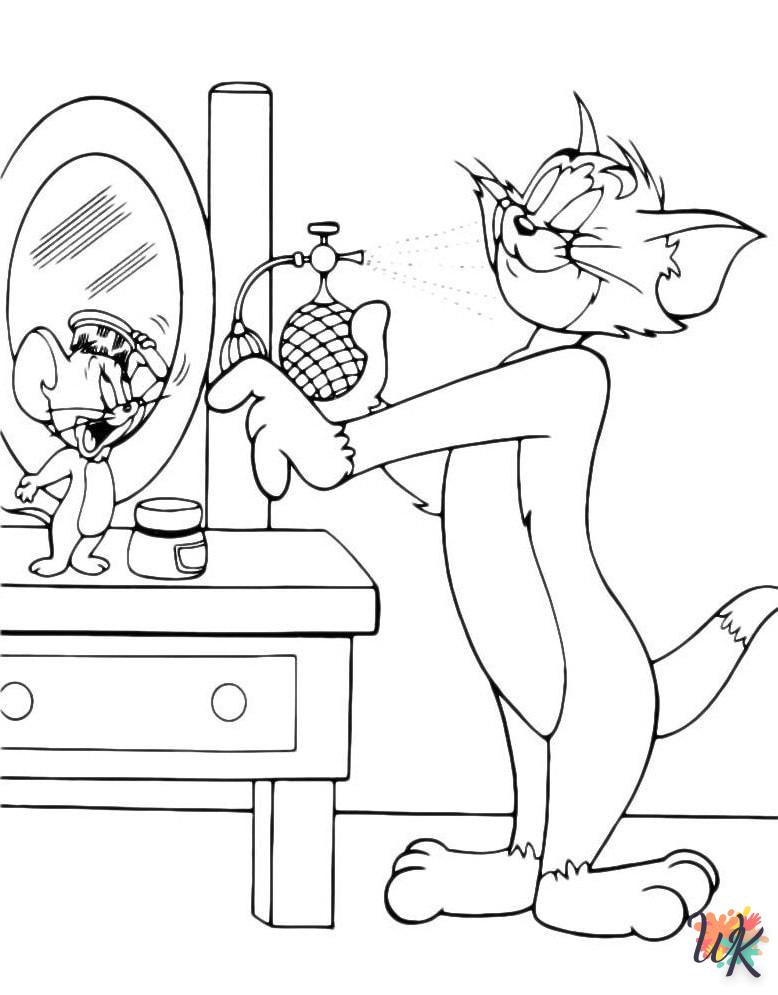 coloriage Tom et Jerry  licorne en ligne gratuit à imprimer 1
