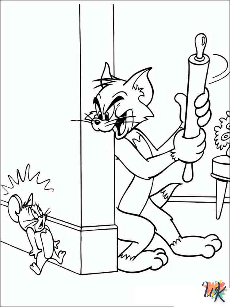 coloriage Tom et Jerry  à numéro adulte en ligne gratuit