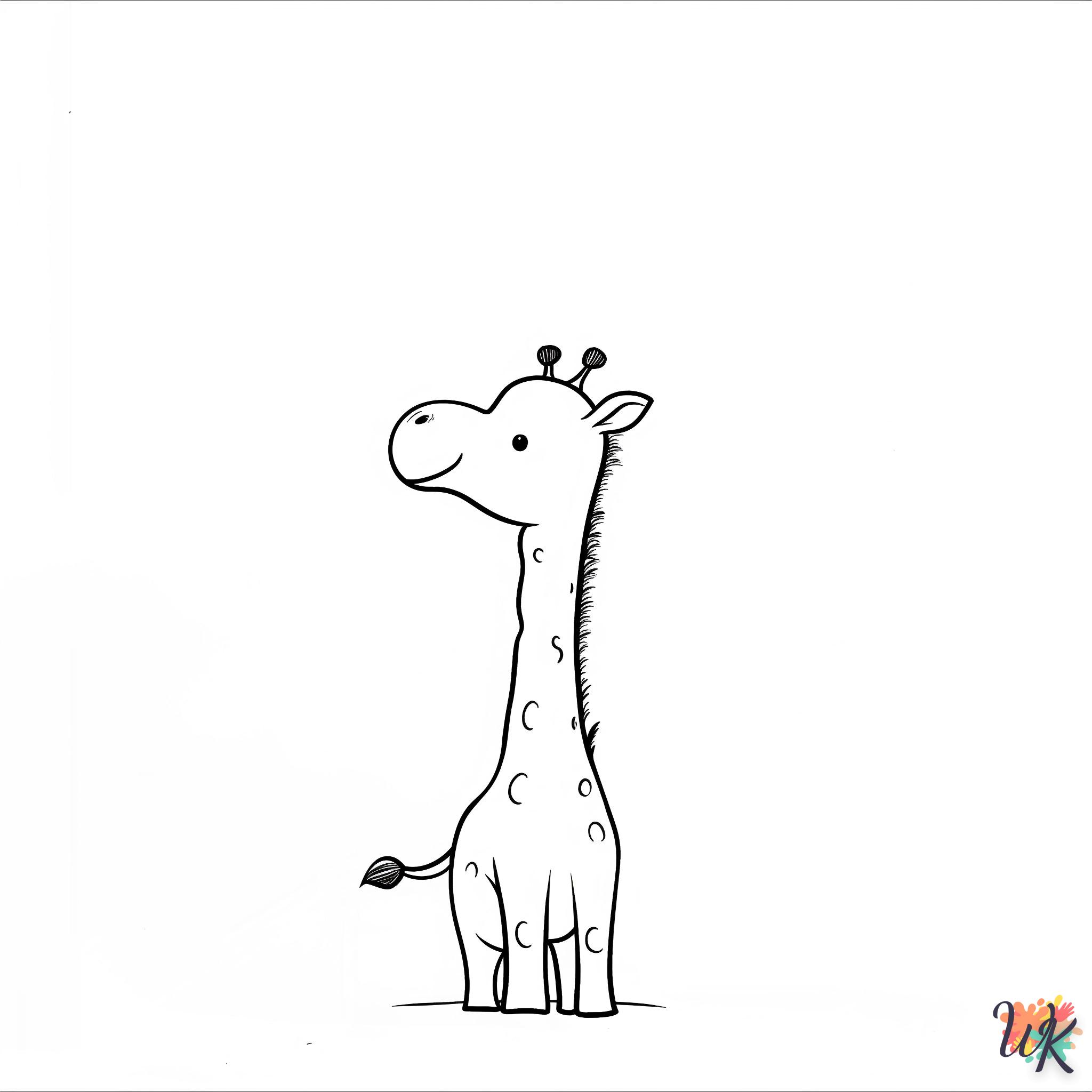 coloriage Girafe  à imprimer pour enfant de 10 ans