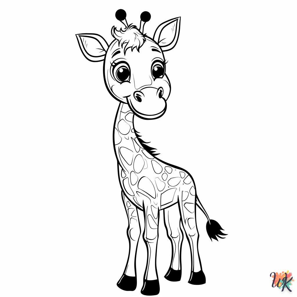 coloriage Girafe  a imprimer enfant 10 ans