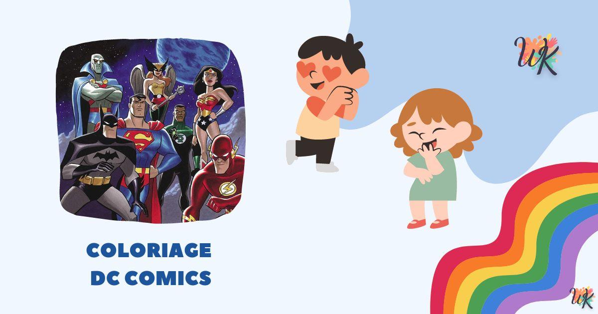 Coloriage DC Comics collection de super-héros pour enfants