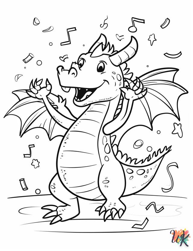 coloriage Dragon  a imprimer gratuitement