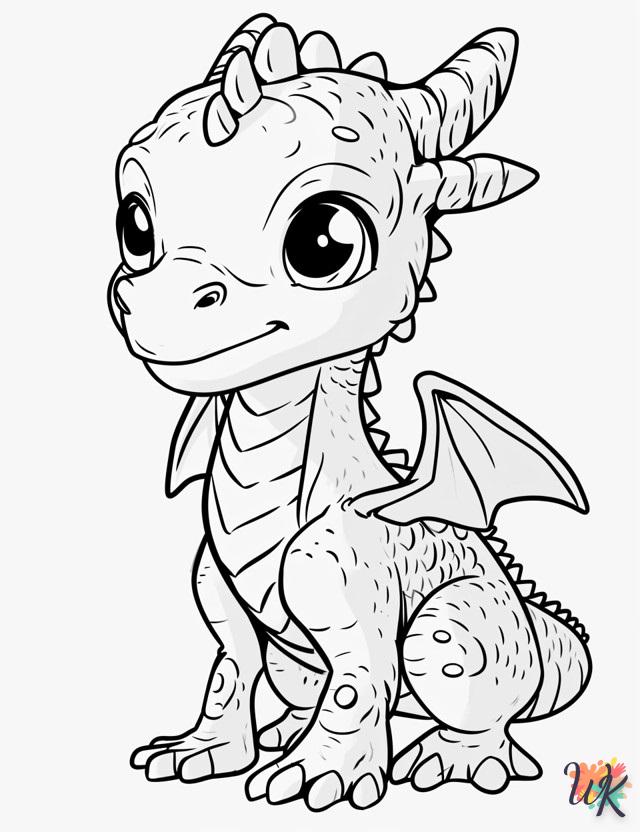 coloriage Dragon  en ligne maternelle