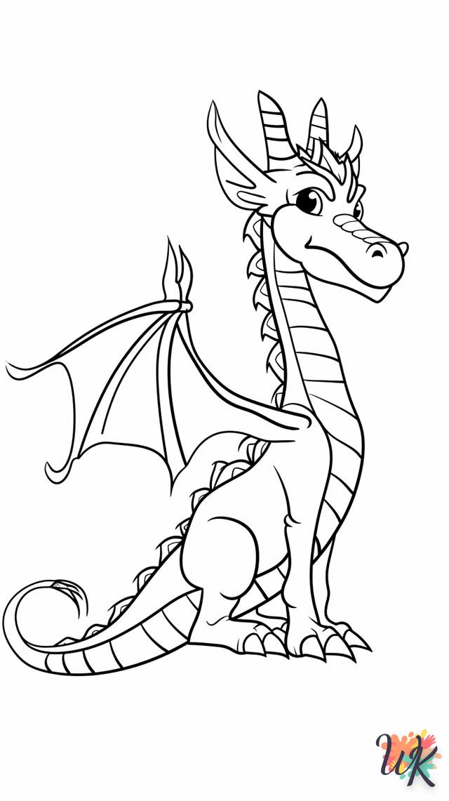 coloriage Dragon  et dessin a imprimer