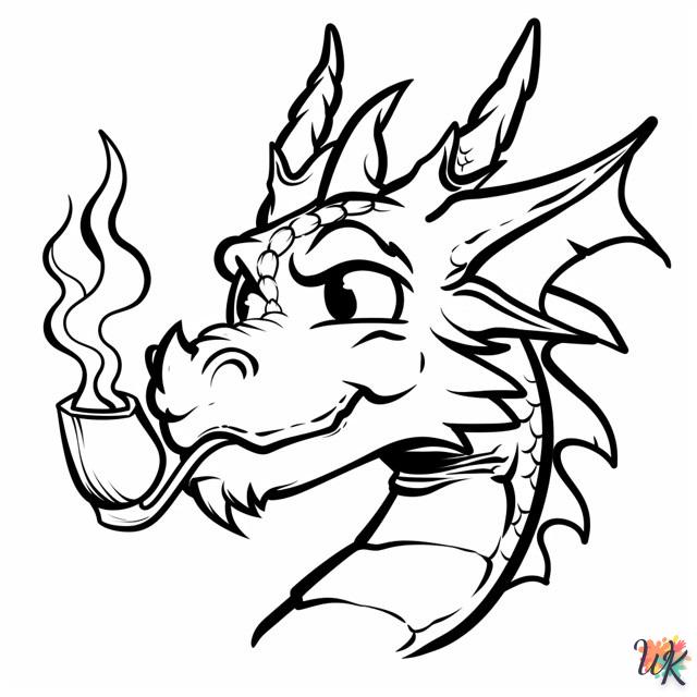 coloriage Dragon  a colorier en ligne gratuitement